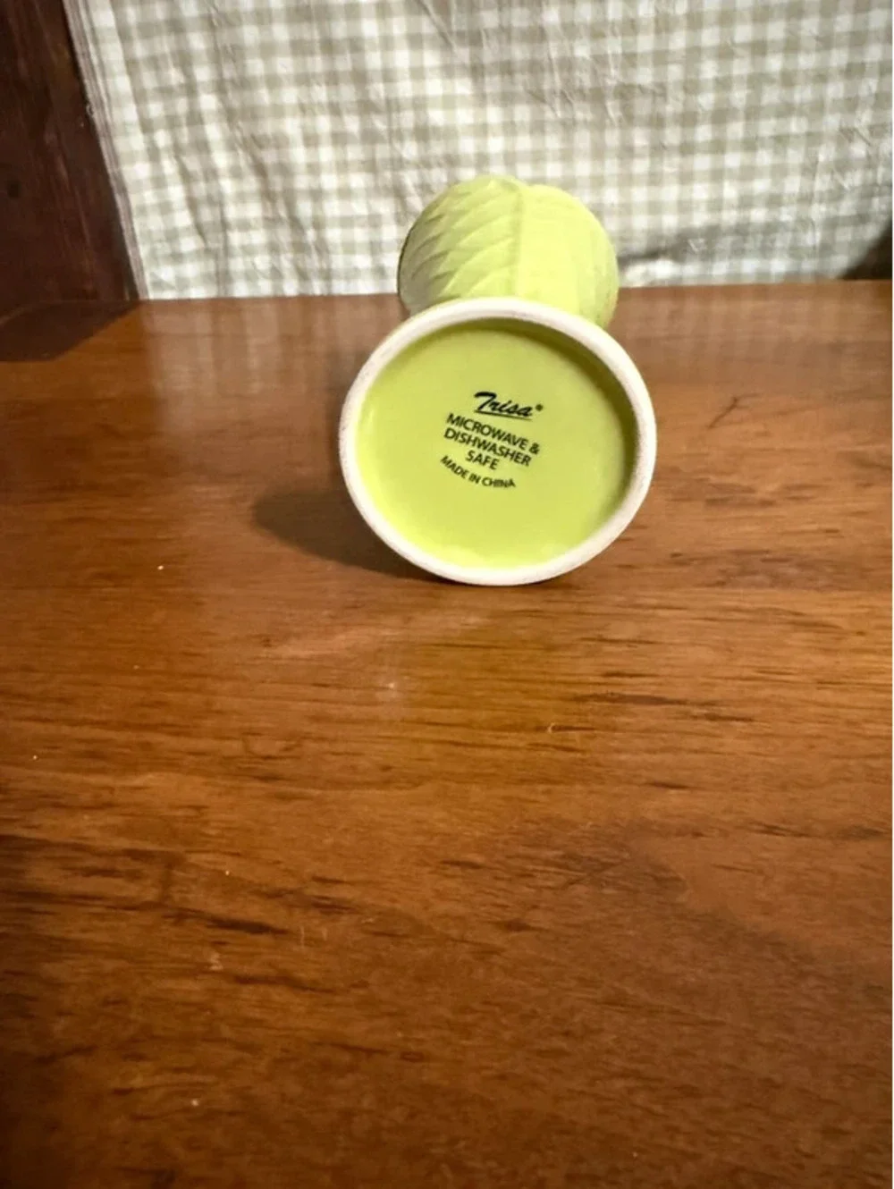 Trisa Green Ceramic Waffle Cone Ice Cream Sundae Cup